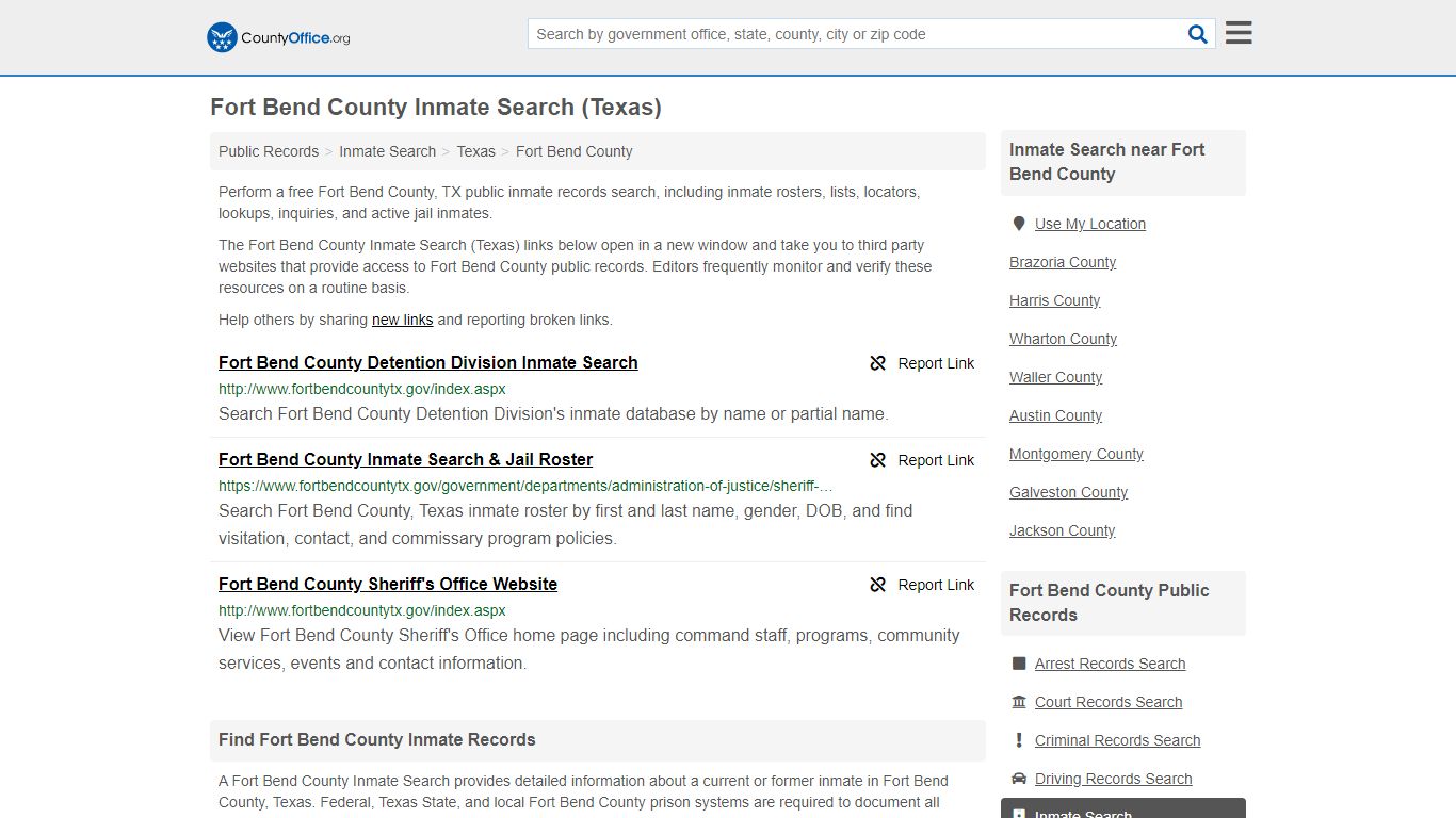 Inmate Search - Fort Bend County, TX (Inmate Rosters ...